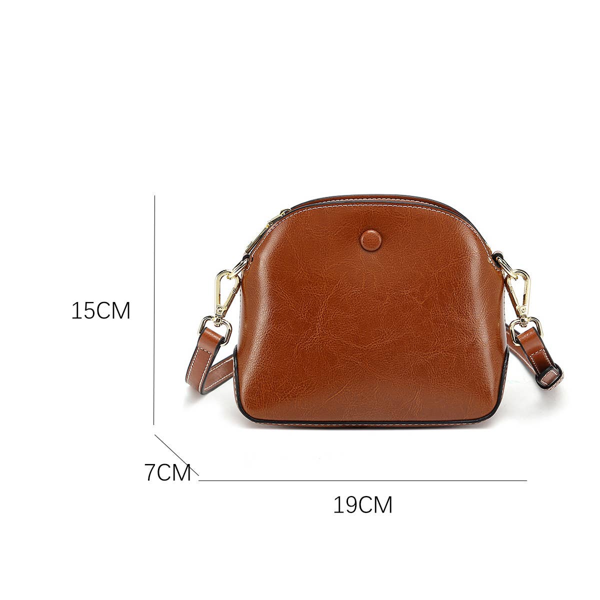 WOMEN WAXED LEATHER SHOULDER BAG_CWAB2667