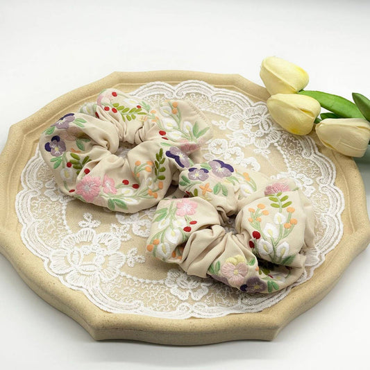 HEAVY FLOWER EMBROIDERY HEADBAND HAIR ACCESSORIES