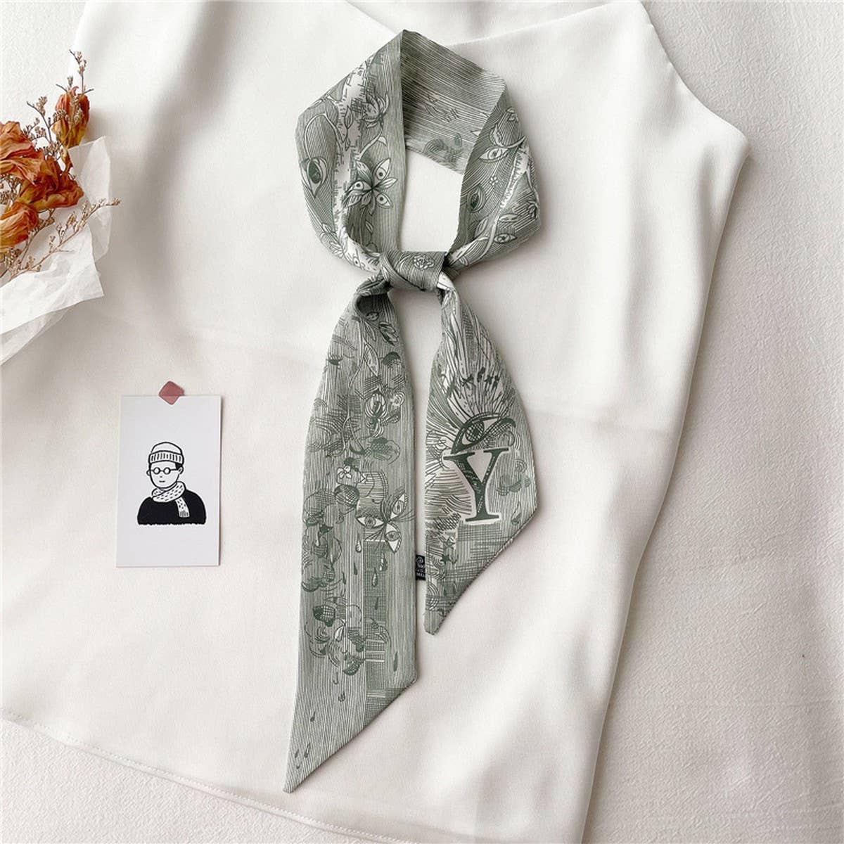 LETTER CREATIVE DOUBLE-LAYER HAIRBAND HEAD SCARF