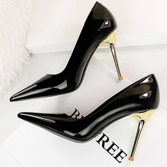 SIMPLE SHALLOW POINTED TOE HIGH HEELS_CWSHH0063