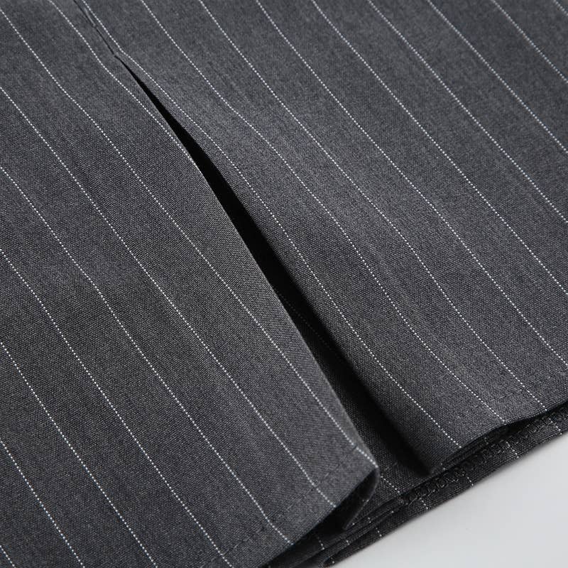 Striped irregular slim-fit suspenders