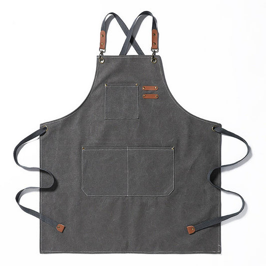 CWMM1827_Canvas Household Apron Multi-Functional Work Apron