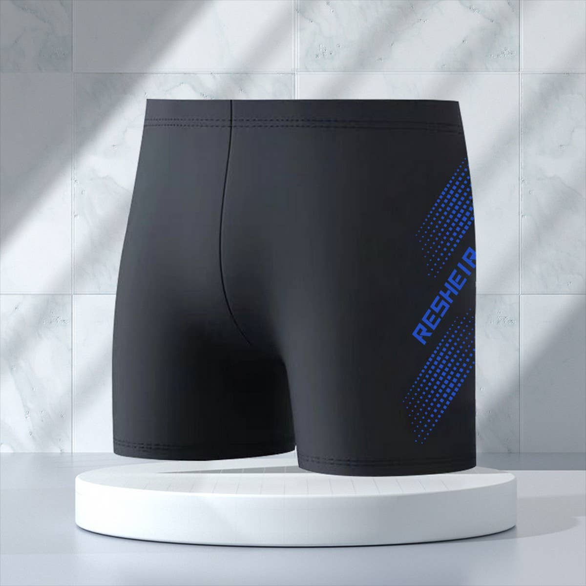 Men's High Waist Quick Dry Swim Trunks Plus Size