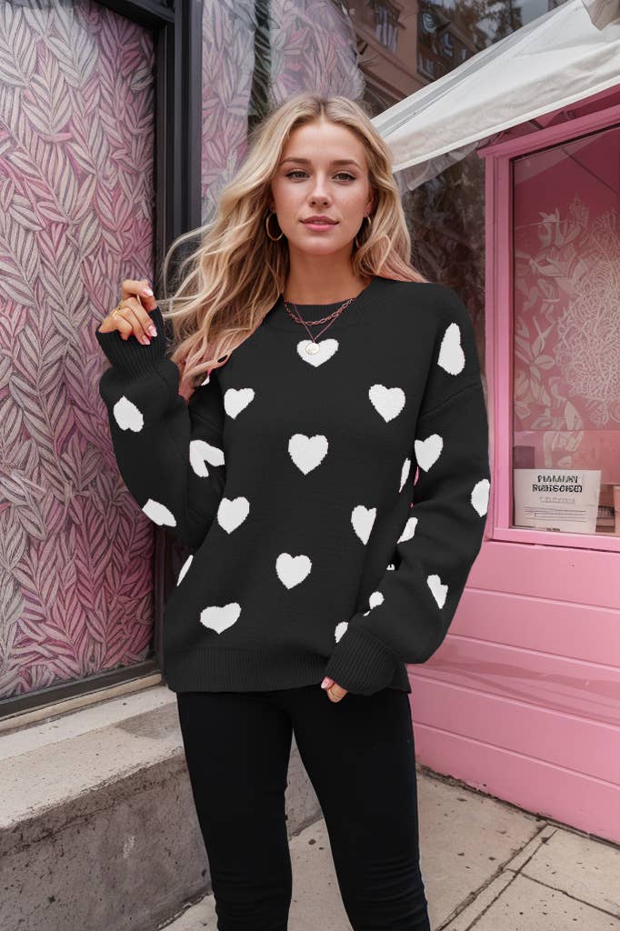 VALENTINE'S LOVE PULLOVER SWEATER FOR WOMEN