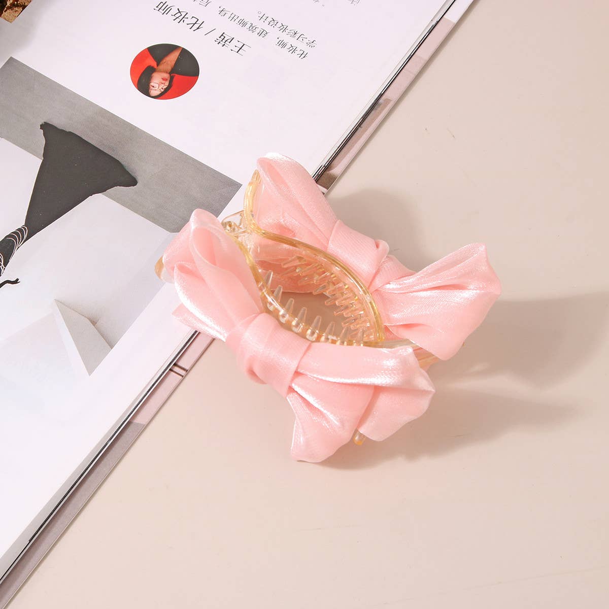 Mesh Bow Hair Claw ? Princess Style Updo Clip_CWAHA0466