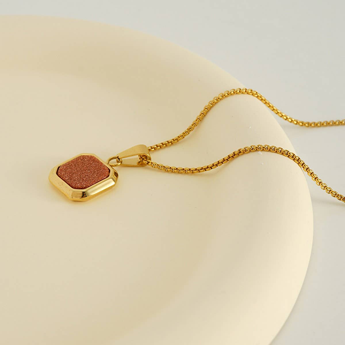 CWAJE1954_Simple Fashion Geometric Necklace,Gold