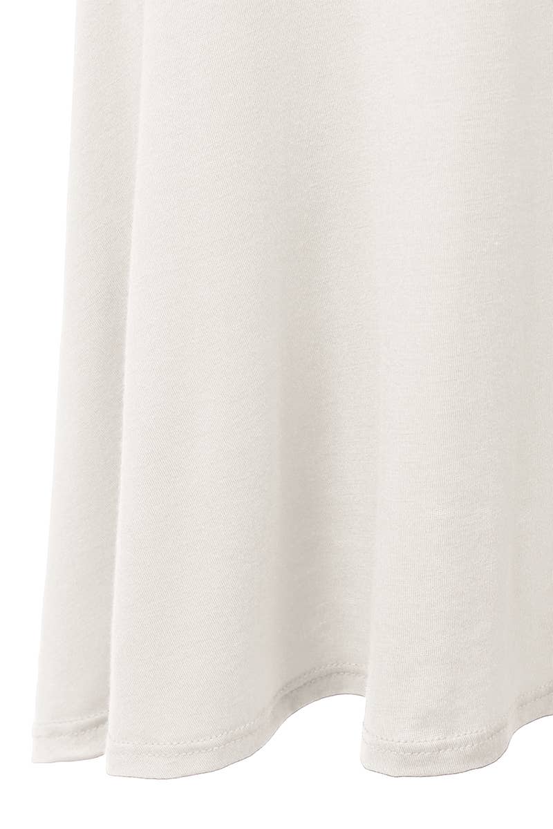 AWBMS204_High Waist Elastic Flared Midi Skirt