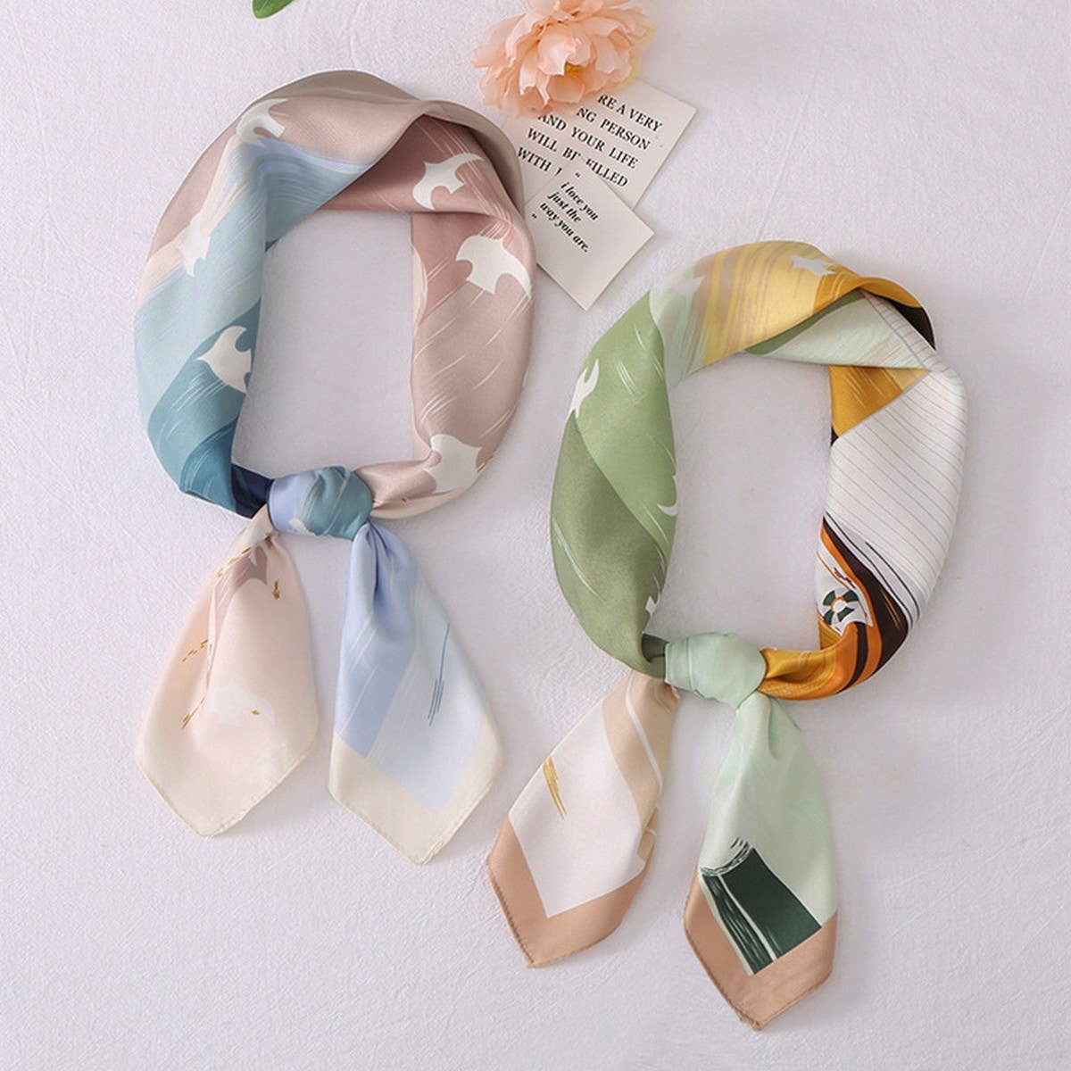 70cm Satin Neck Scarf--Chic Decorative Square Wrap_CWASC0822