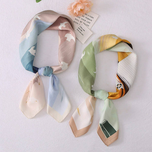 70cm Satin Neck Scarf--Chic Decorative Square Wrap_CWASC0822