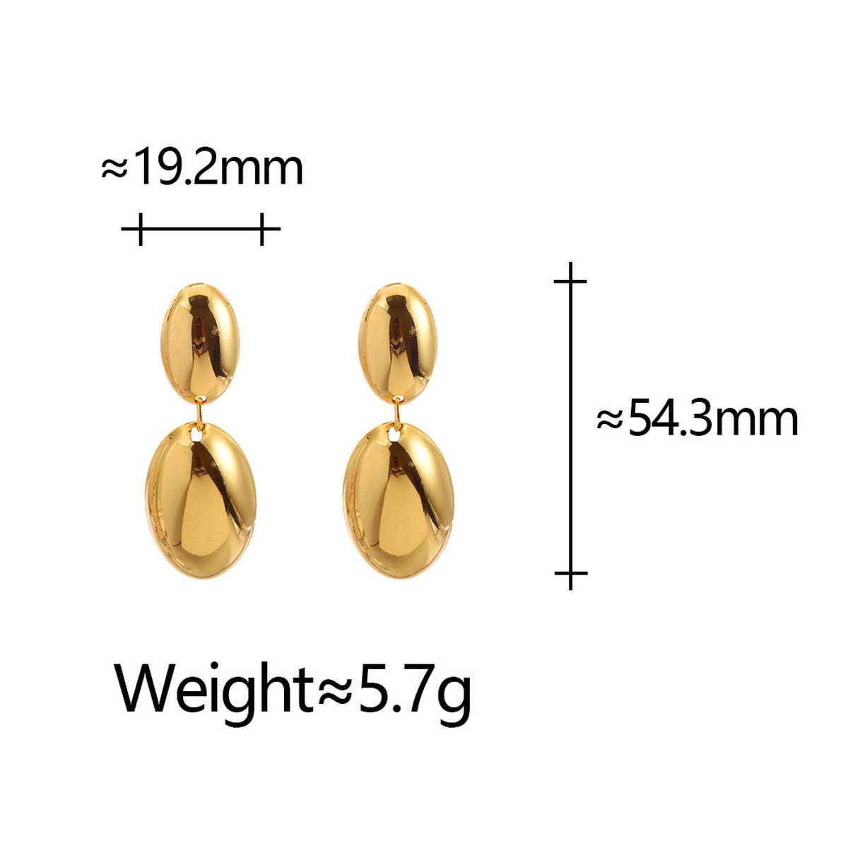 NICHE HIGH-END DESIGN PHOTOSENSITIVE OVAL EARRINGS_CWAJE3141