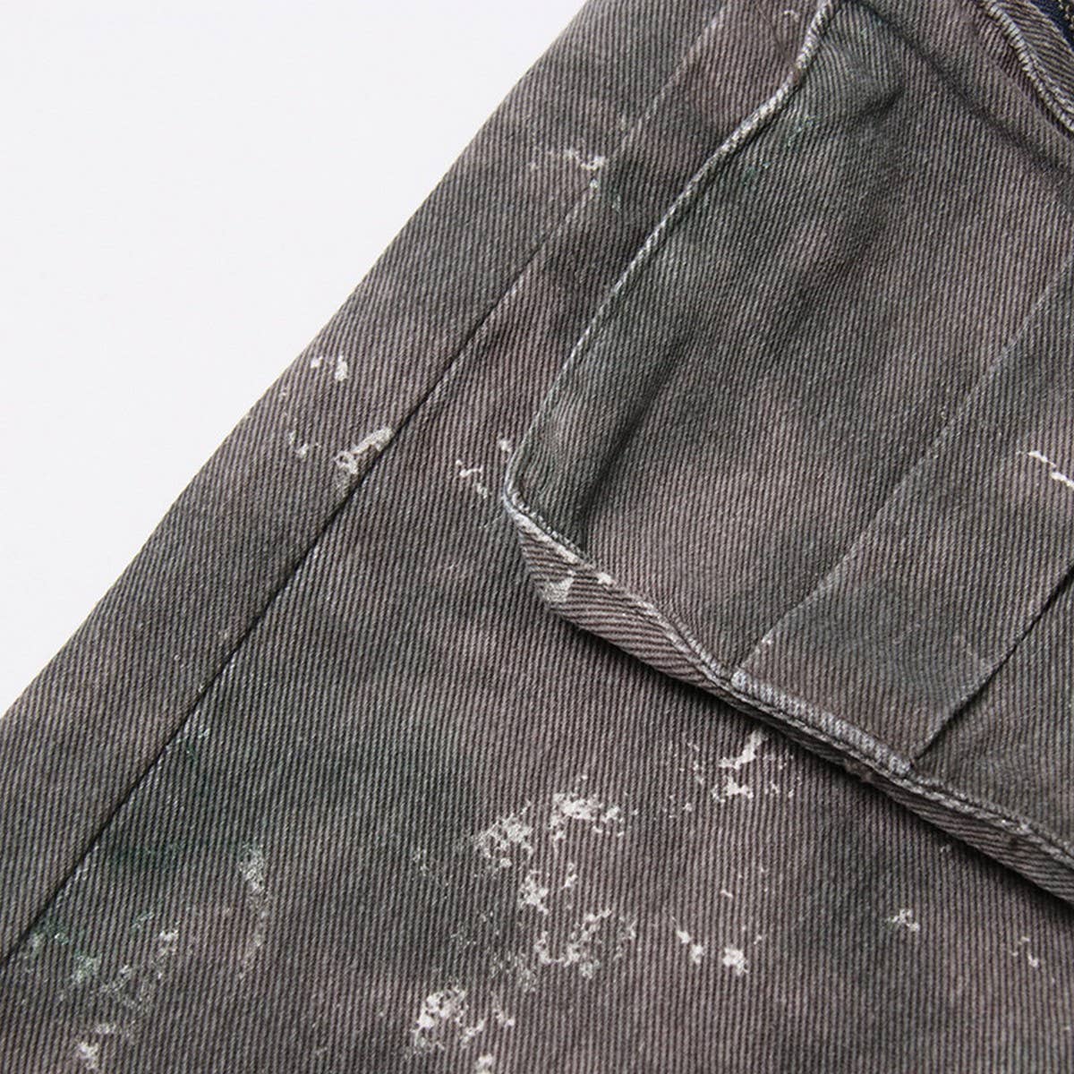 WOMENS CAMO LOOSE FITTING LOW RISE CARGO PANTS