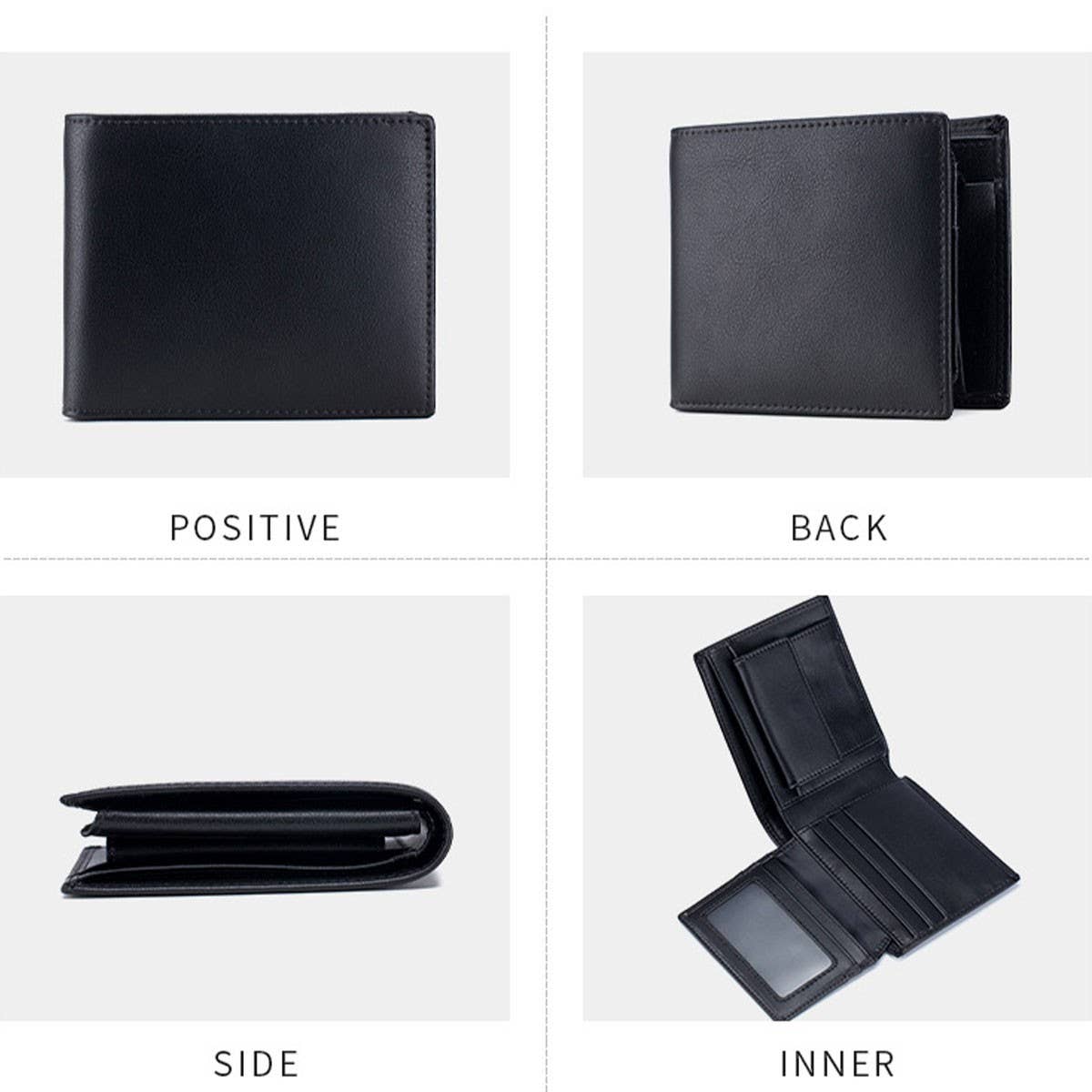 COWHIDE TRI-FOLD WALLET MULTI-FUNCTION RETRO WALLET_CWAB3709