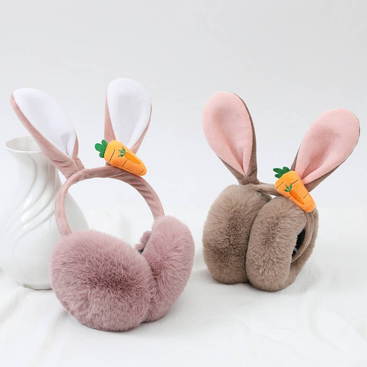 WOMEN CUTE RABBIT EARS FOLDABLE EARMUFFS