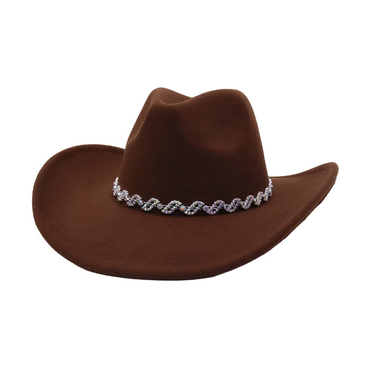 Western  Cowboy Fedora Hat Ethnic Design_CWAH04437