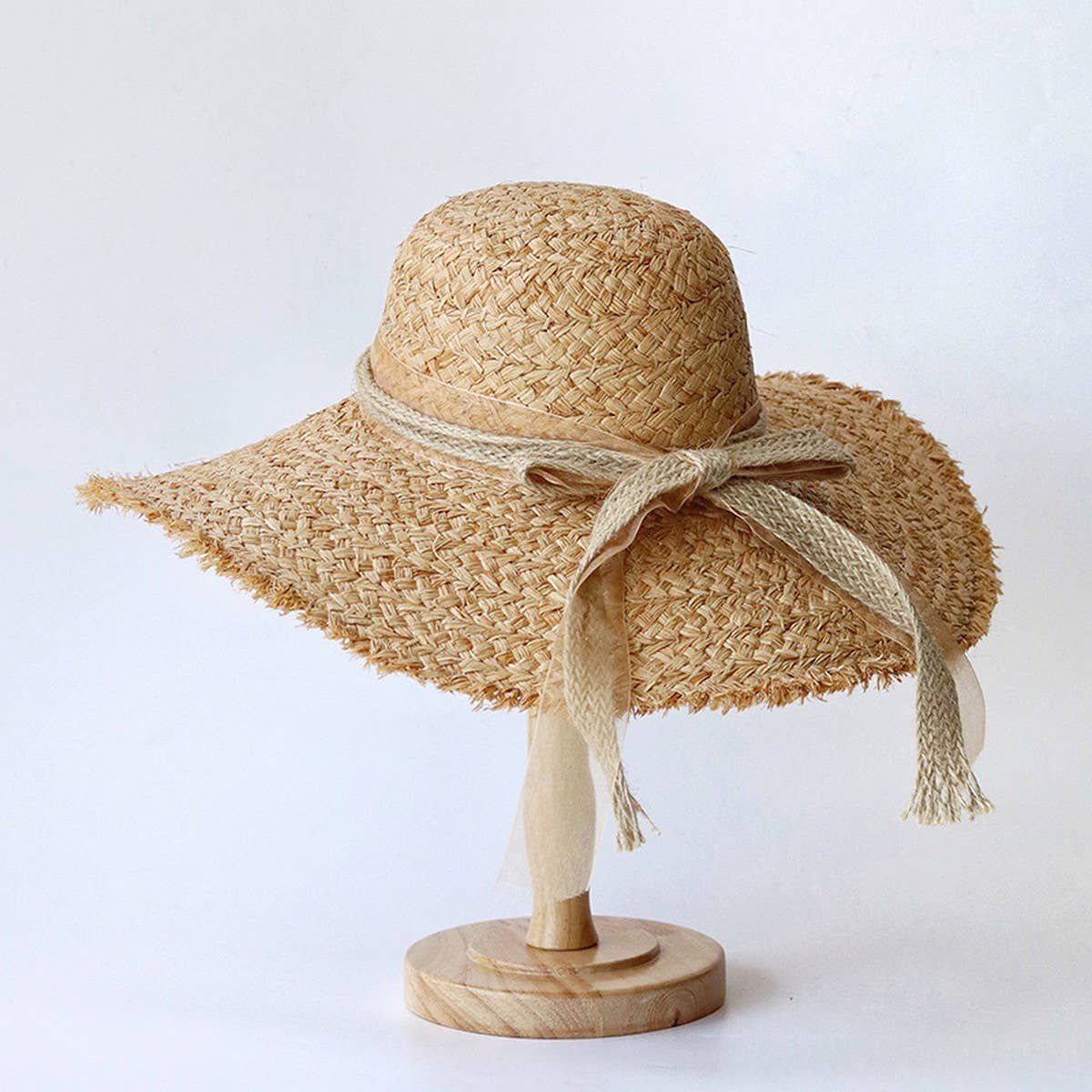 Summer Literary Fur-edged Sun Hat_CWAH3396