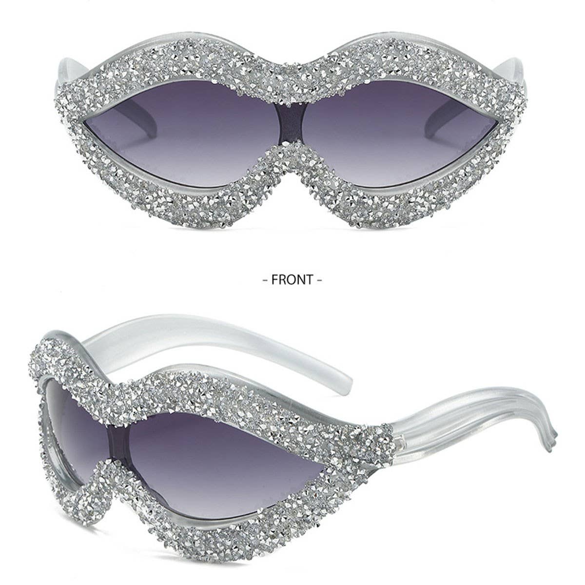 ALIEN ONE-PIECE SEXY LIPS WITH DIAMOND SUNGLASSES_CWASG0838