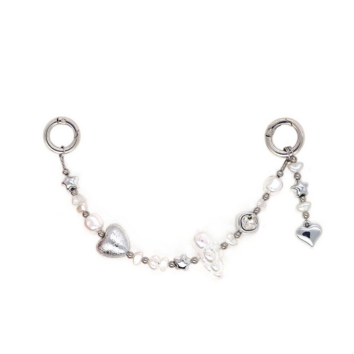 CWMM8688_SIMPLE RAINBOW GRADIENT CRYSTAL BEAD NECKLACE