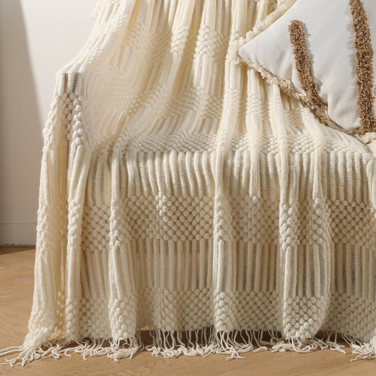 DOUDOU BLANKET FRINGED SHAWL BLANKET