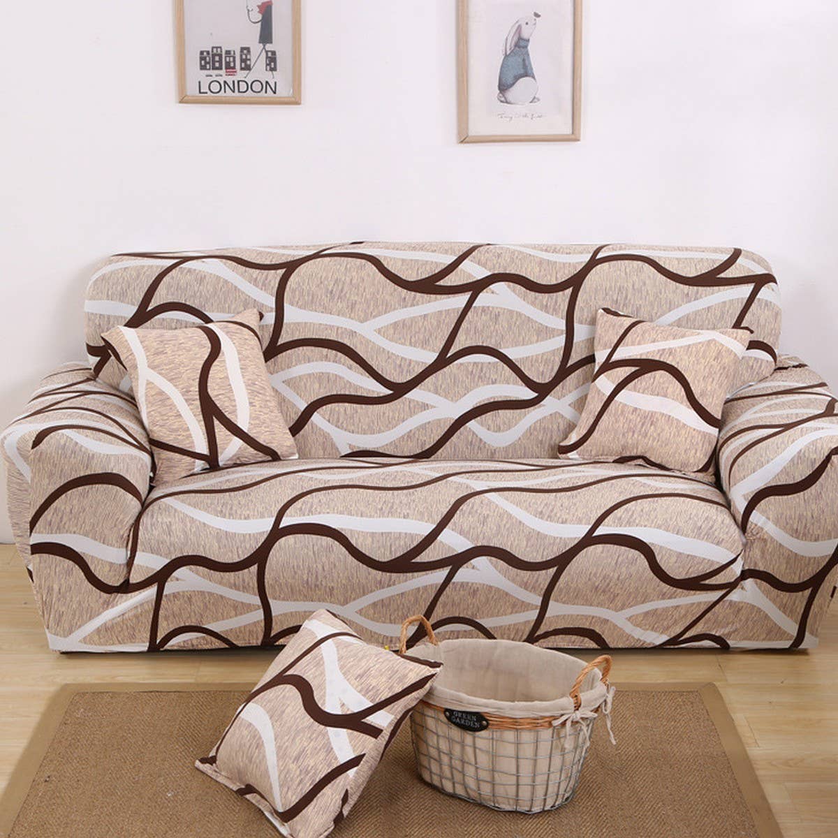 Stretch Sofa Cover, Nordic Style, All Seasons_CWMM8318