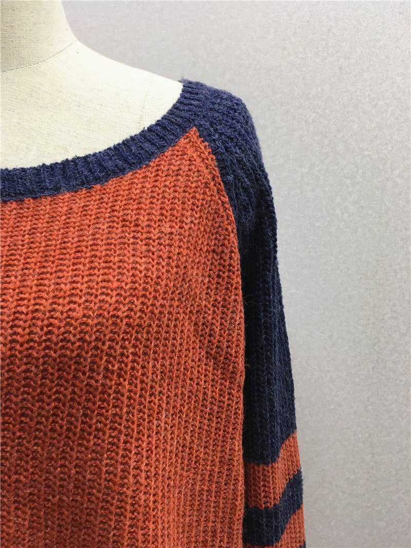 ALL-IN-ONE LONG LOOSE SOLID PULLOVER SWEATER