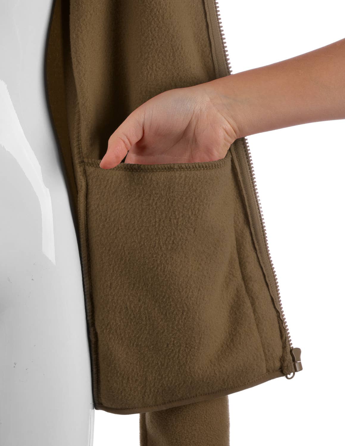 CWOJA693_Long Sleeve Full-Zip Thermal Basic Fleece Jacket