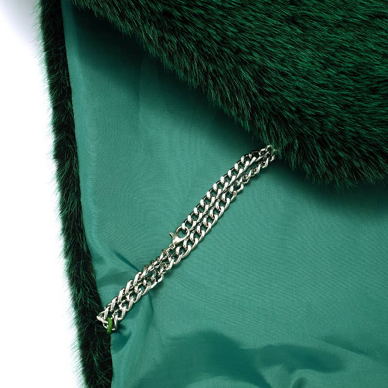 Fashion standing collar fur waistcoat