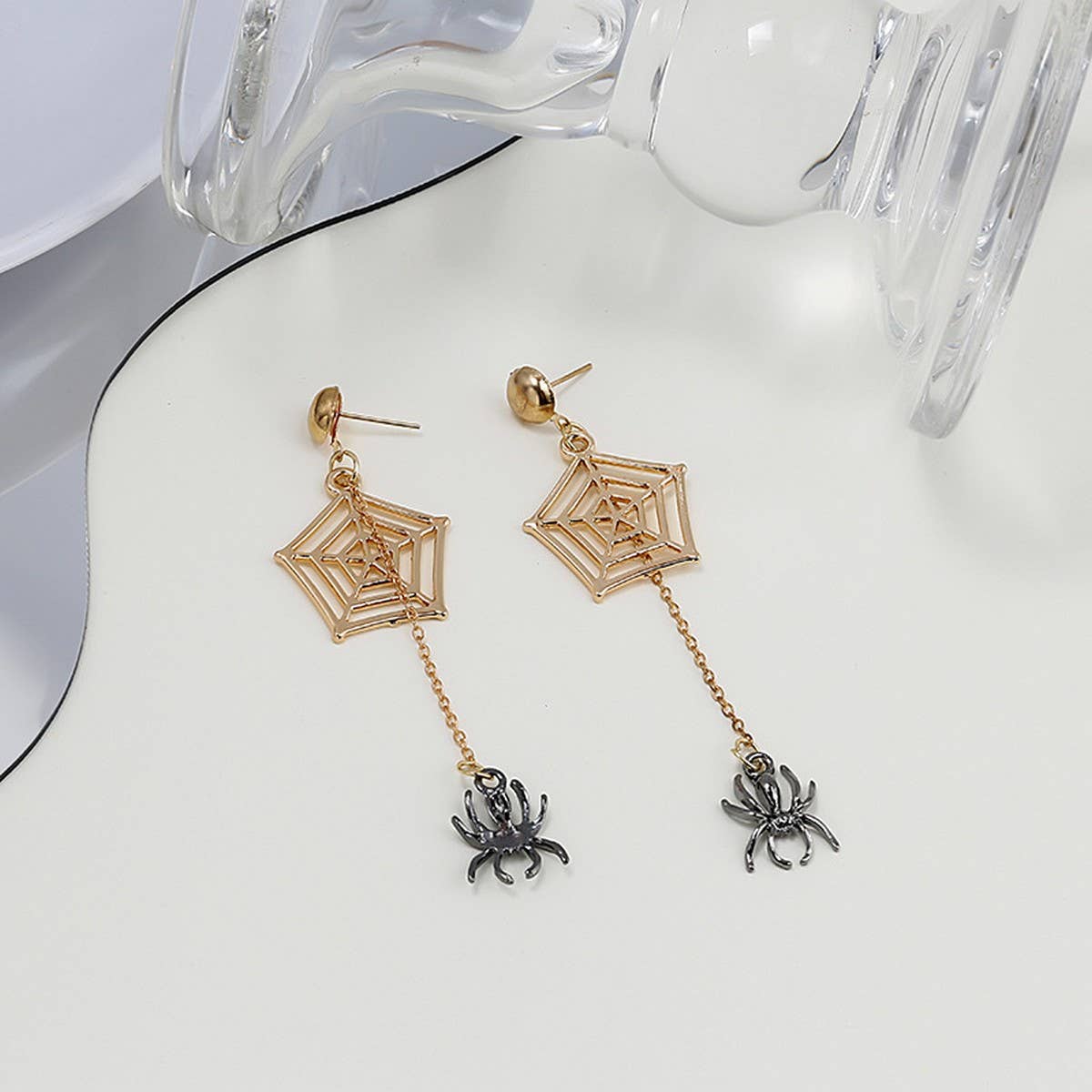 NEW PERSONALIZED SPIDER WEB HALLOWEEN EARRINGS