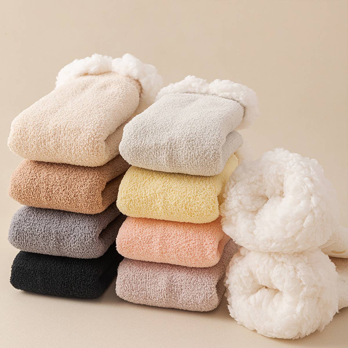 THICKENED FLEECE LADIES MID-CALF SOCKS