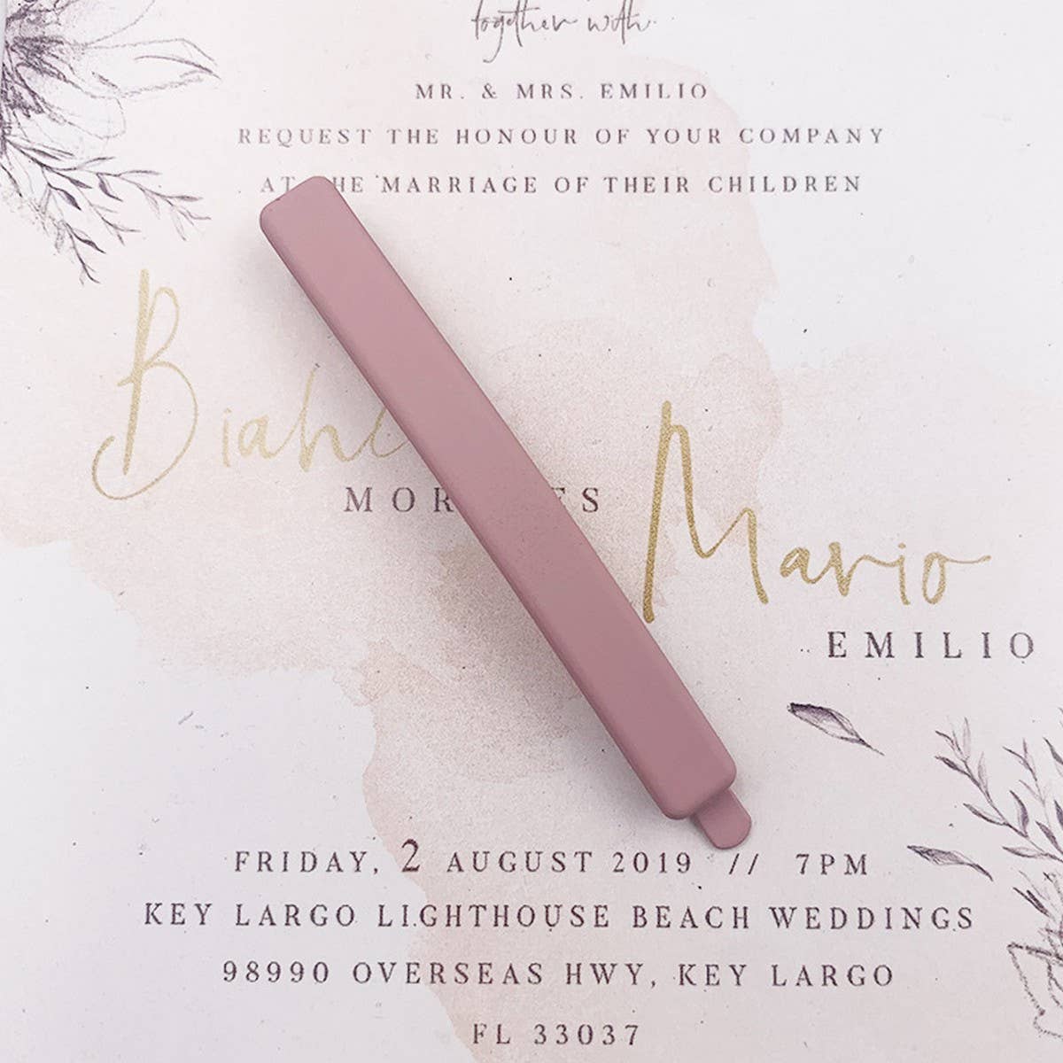 MORANDI COLOR MATTE HAIR CLIP MINIMALIST_CWAHA2618