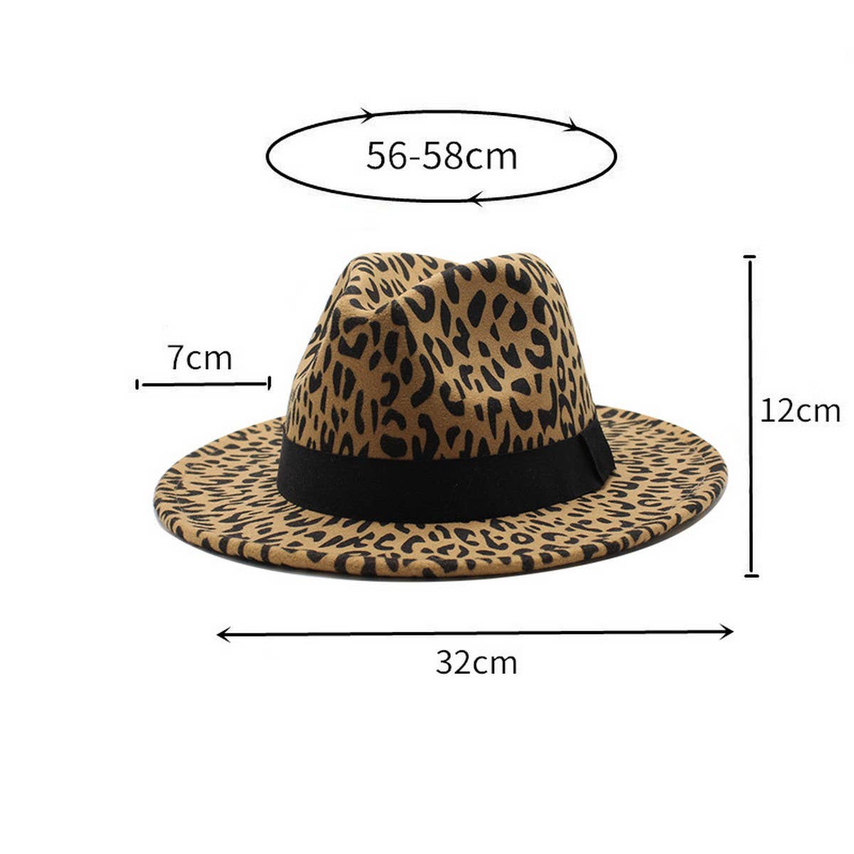 FASHIONABLE LEOPARD WOOL JAZZ HAT WITH WIDE BRIM_CWAH2564