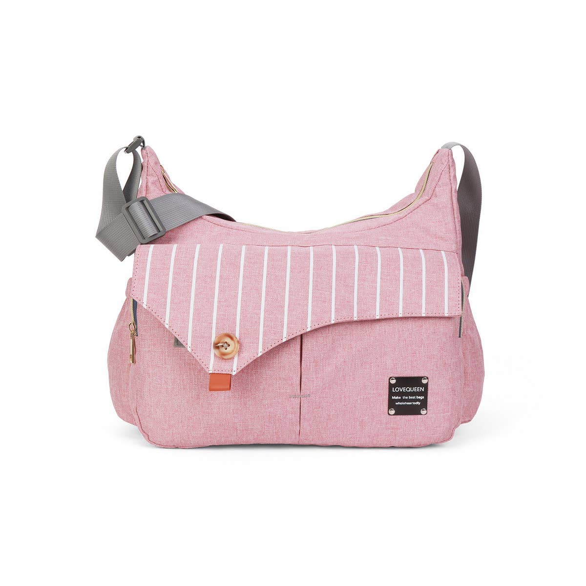 STRIPED FOLDING BED MOTHER AND BABY BAG_CWAB2242