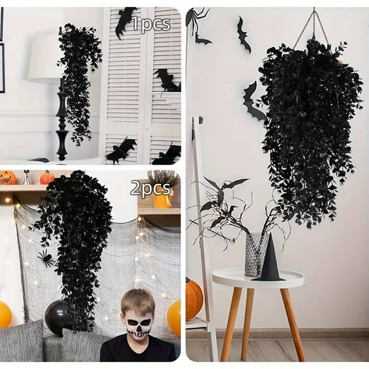 CWMM10244_HALLOWEEN HANGING BLACK TREE FRONT DOOR DECOR