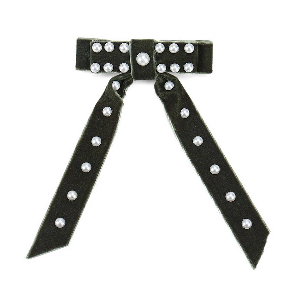 VELVET HAIR CLIP BOW SPRING CLIP HAIR ACCESSORIES