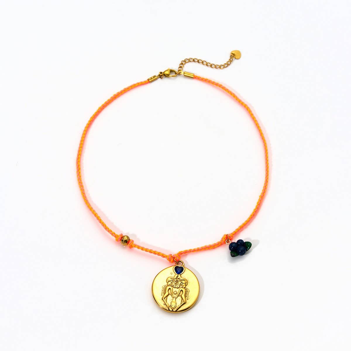 Handmade Rope Zodiac Necklace with Zircon