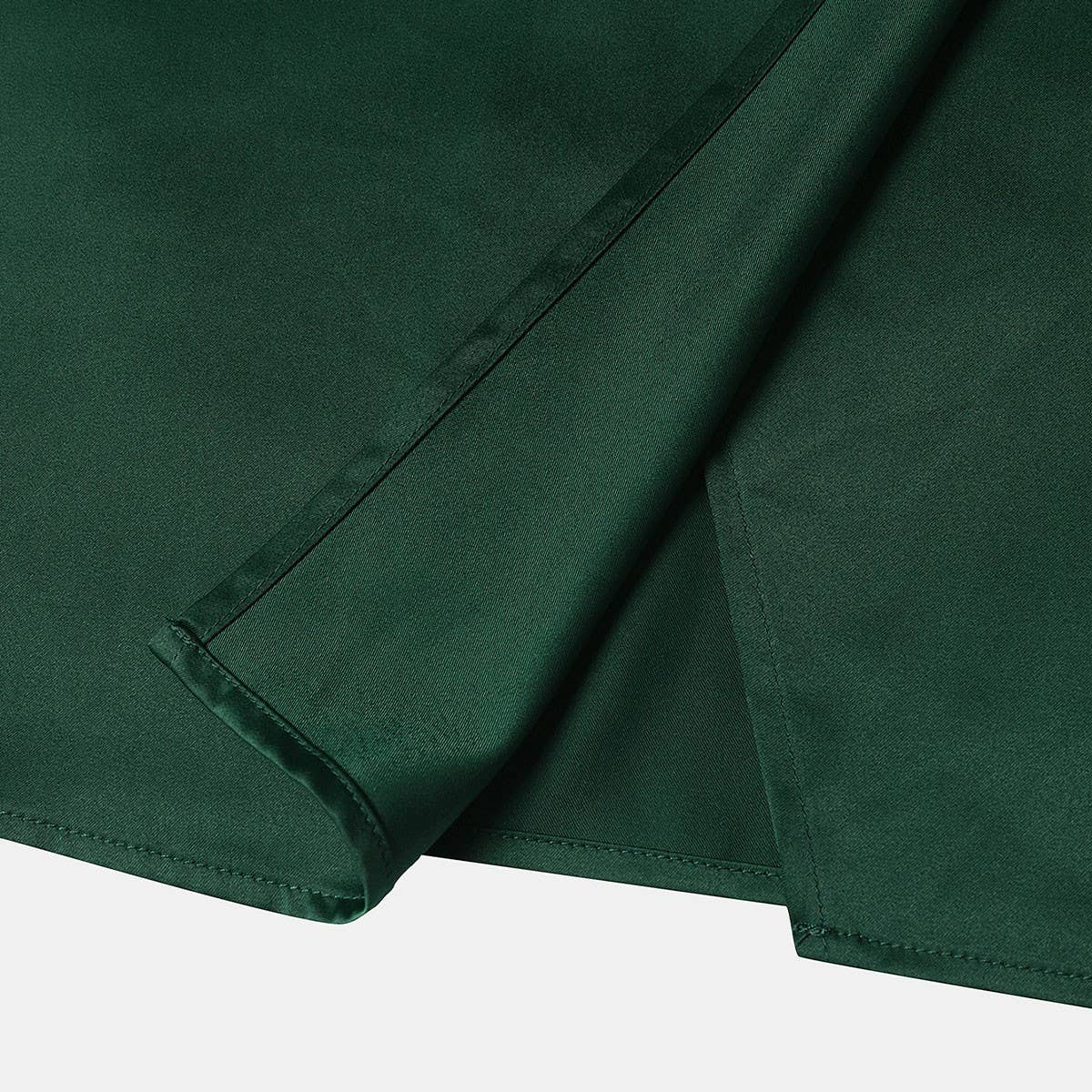 HIGH WAIST SATIN PLEATED SLIT MAXI SKIRT