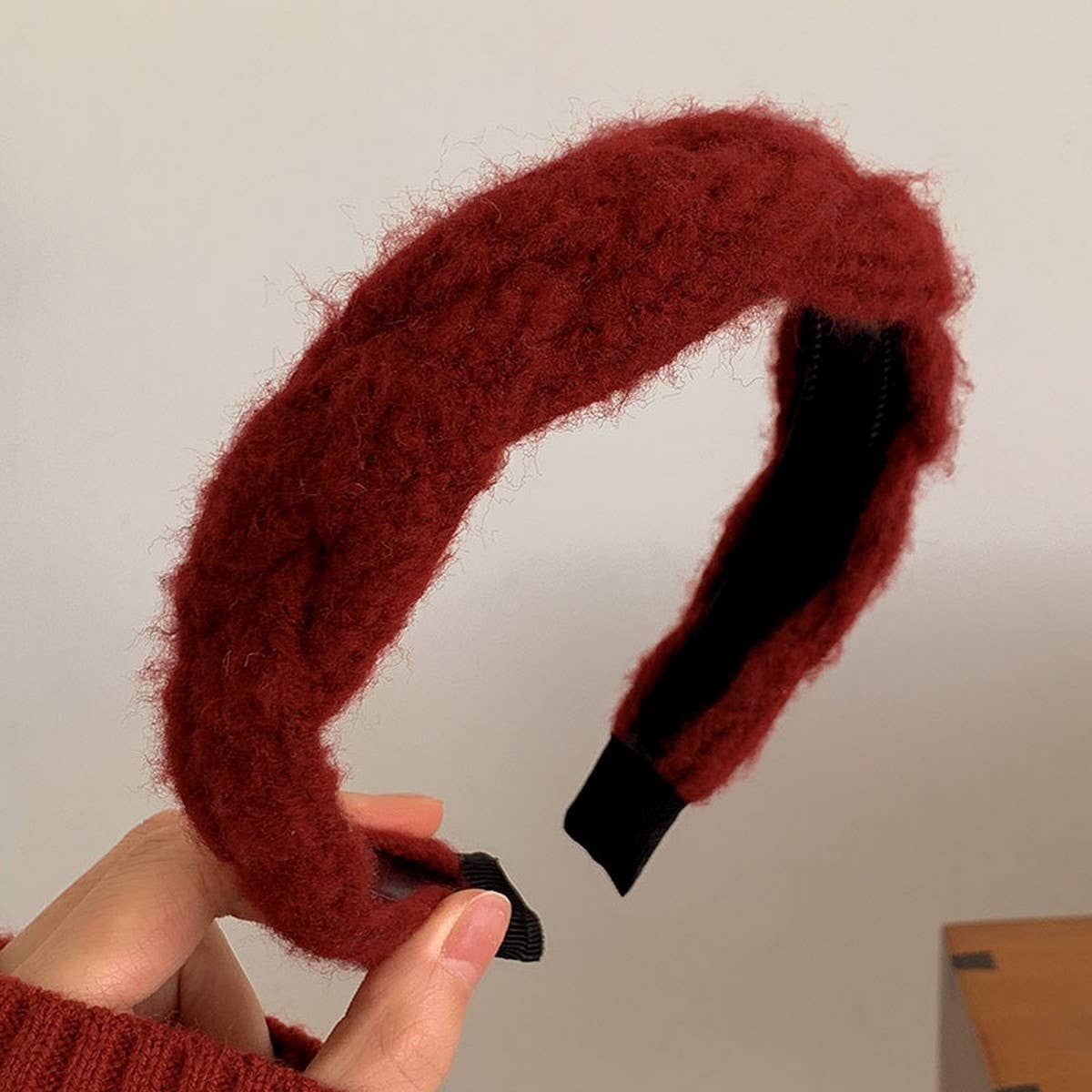 Christmas Red Headband,Retro Elegant Winter Style