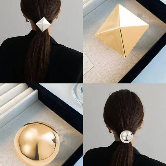 Minimalist Geometric Low Ponytail Hair Tie