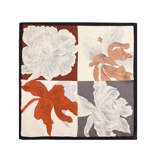 CWASC2394_SPRING AND AUTUMN GENTLE COLOR FLOWER SQUARE SCARF