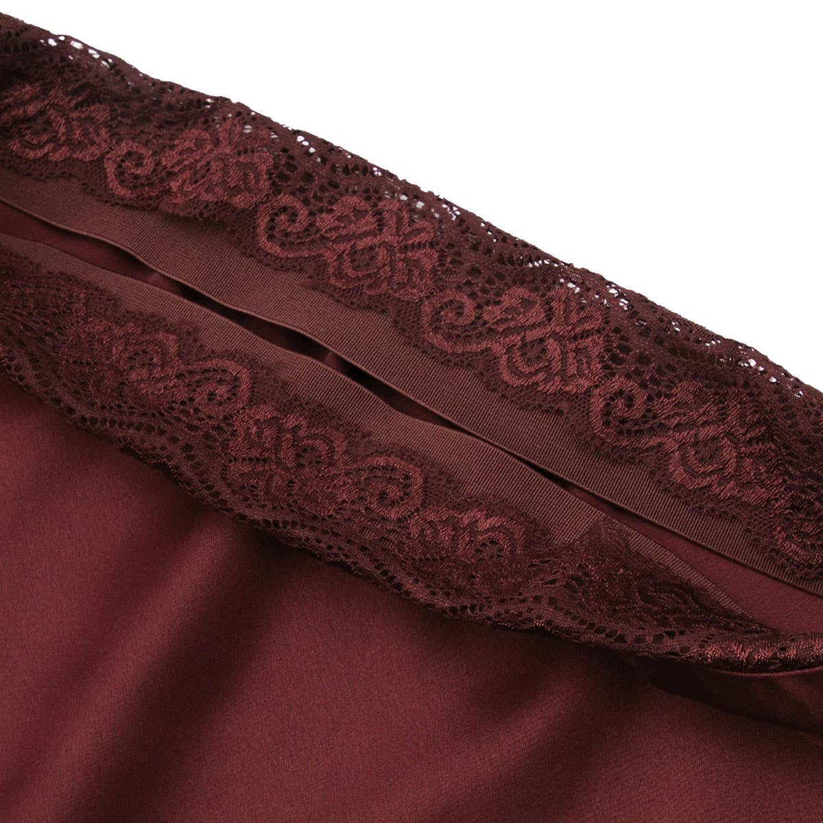 LACE WAIST SATIN SKIRT ELASTIC HIP LONG SKIRT