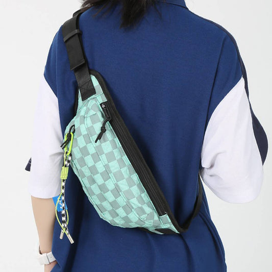 SIMPLE PLAID WAIST BAG SHOULDER BAG_CWAB1604