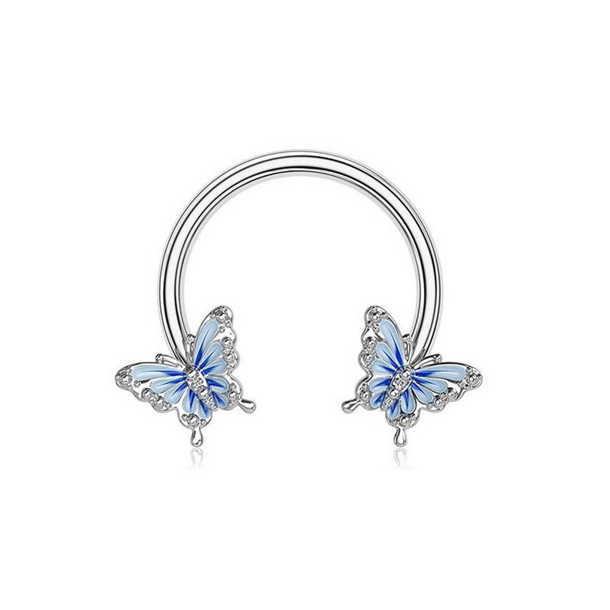 Enamel Butterfly Piercing Set - Belly, Ear, Nose