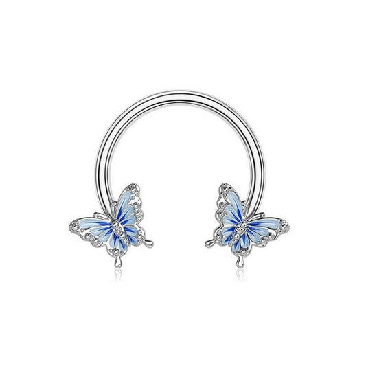 Enamel Butterfly Piercing Set - Belly, Ear, Nose