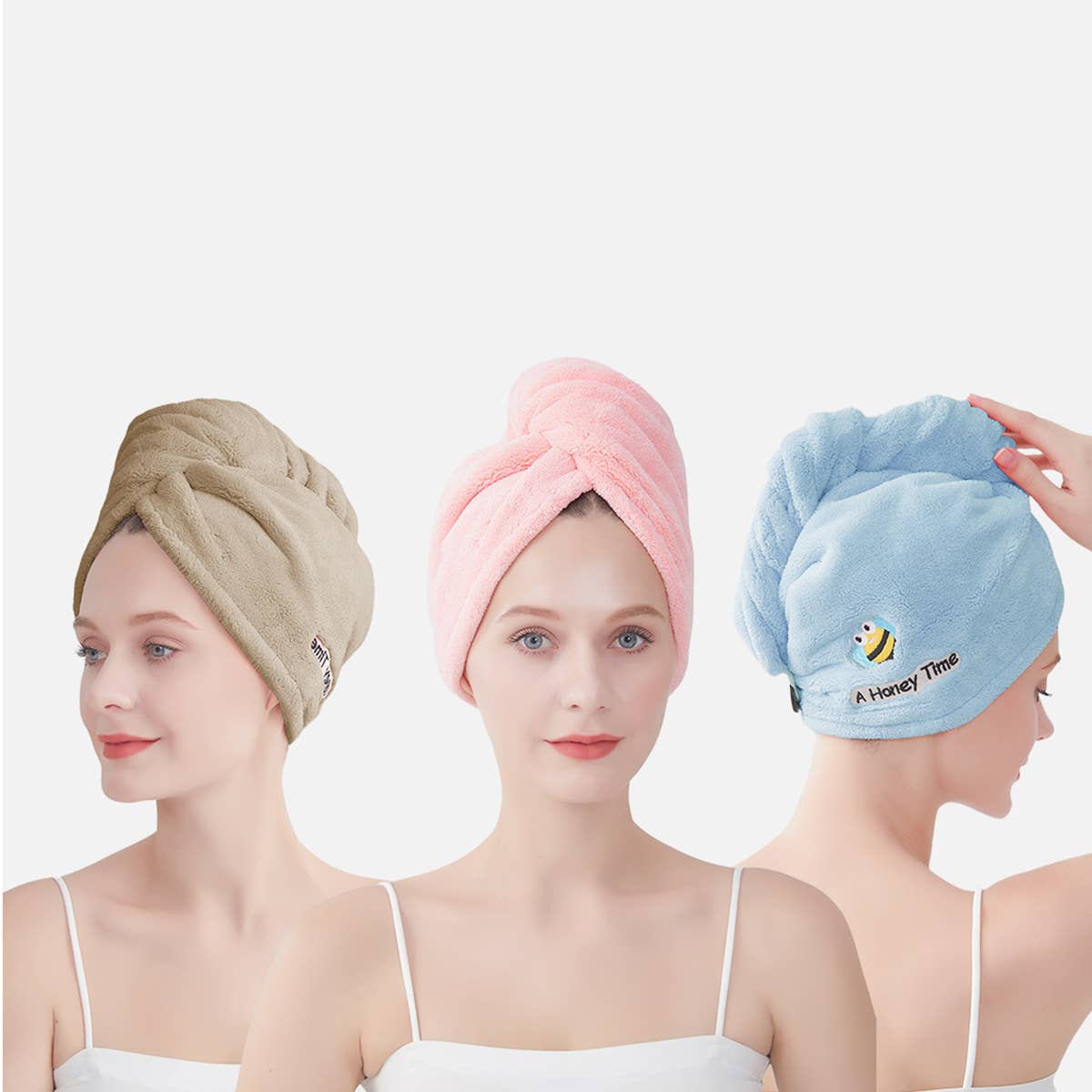 CWMM8345_CARTOON EMBROIDERY THICKENED HOUSEHOLD SHOWER CAP