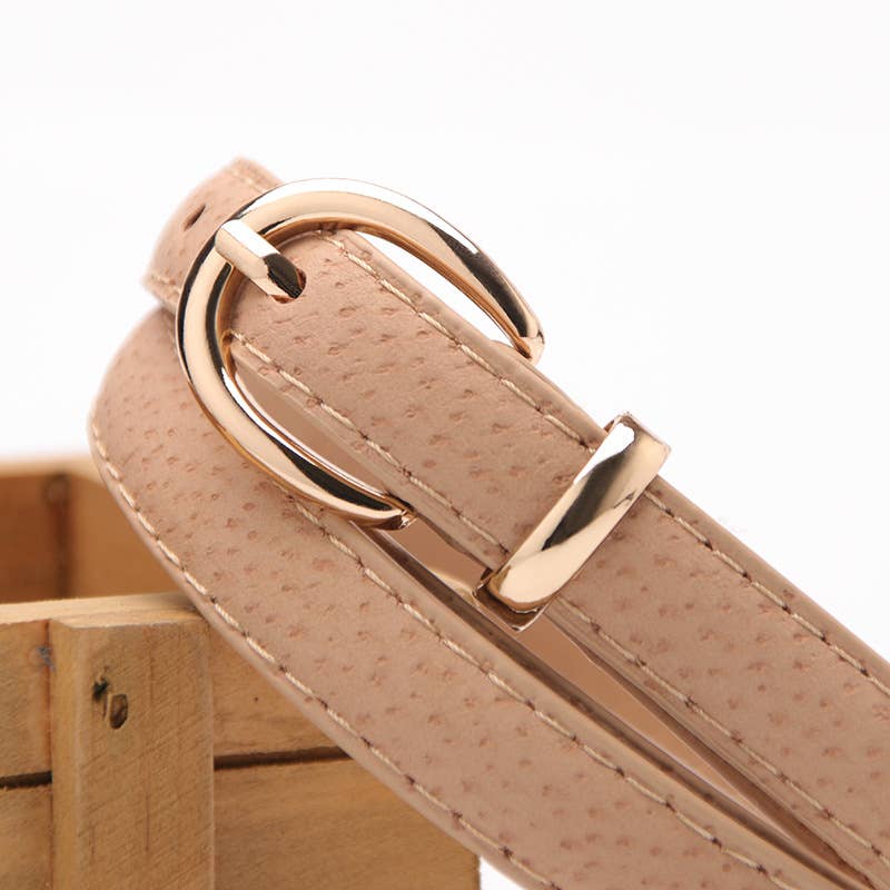Fashionable pigskin imitation women's belt