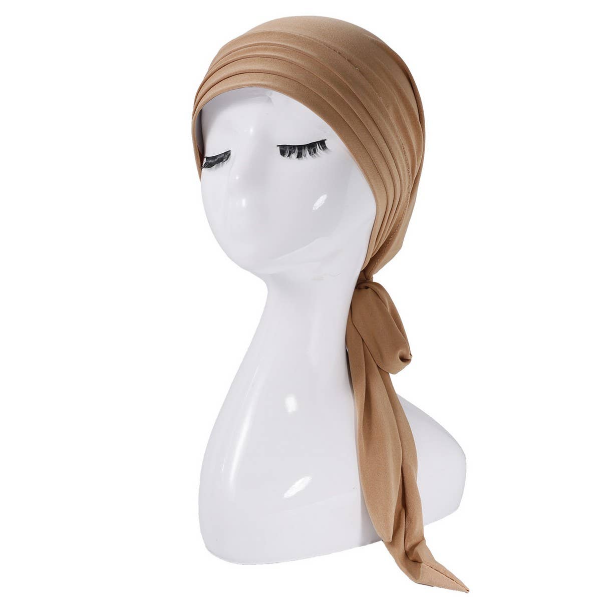 SOLID COLOR VELVET FOUR-BAR LONG-TAIL HEADSCARF_CWASC2455