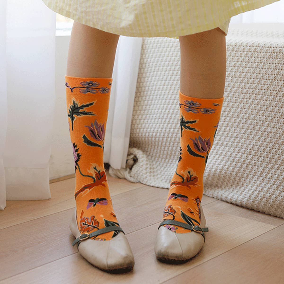 FRENCH FASHION COTTON SKI SOCKS