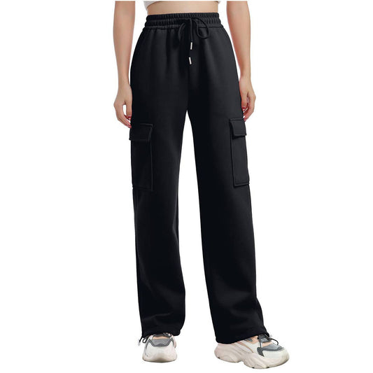 BELTED COMMUTER STRAIGHT-LEG SWEATPANTS