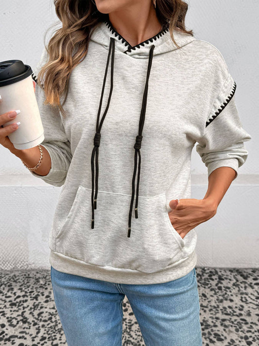 Two versatile long-sleeved hooded sweatshirts