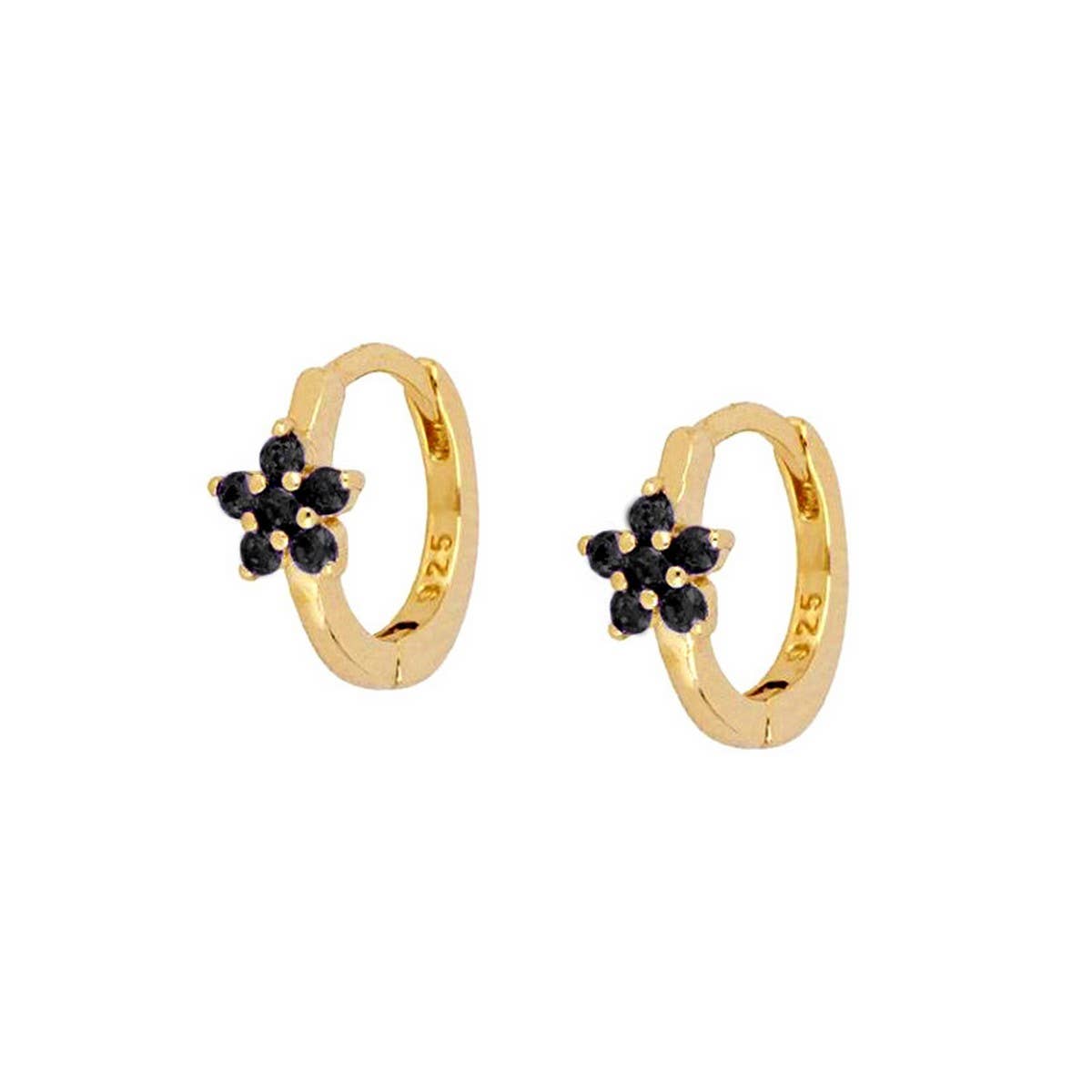 GEOMETRIC FIVE-POINTED STAR DIAMOND EARRINGS