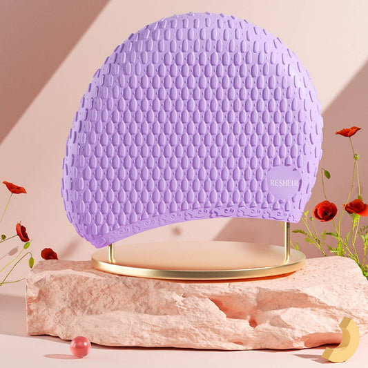 XL Silicone Bubble Swim Cap for Long Hair_CWMM6700